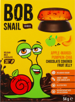 Мармелад фруктово-овощной в молочном шоколаде Яблоко-манго-тыква-чиа Bob Snail к/у 54г