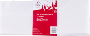 Smart Living Holiday Gift Wrapping Tissue White - 25 CT