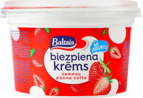 Крем сирний Baltais з йогурт полуниця пана-кота 4%