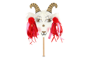 Маска карнавальна Сільпо Кізонька з помпонами