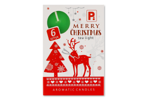 Свічка чайна ароматична Різдвяна Скандинавська 6шт Пако ІФ