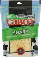 Cabot Premium Natural Shredded Cheddar Cheese Sharp