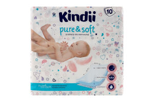 Пелюшки одноразові Пур енд Софт 60*60см 10шт Кіндіі