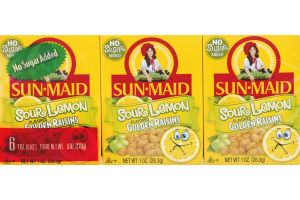 Sun-Maid Golden Raisins Sour Lemon Flavored - 6 CT