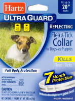 Hartz Ultra Guard Reflecting Flea & Tick Collar For Dogs And Puppies Fits Up To 20" Necks