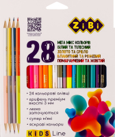 Карандаши цветные 28 цветов №ZB.2442 Kids line ZiBi 24шт