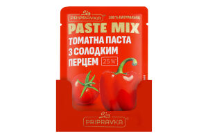 Паста томатна 25% з солодким перцем Paste mix Pripravka д/п 70г