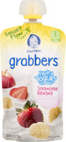 Gerber Grabbers Fruit & Yogurt Squeezable Pouch Strawberry Banana