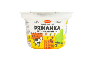 Ряженка 2.5% густая Груша-карамель РадиМо ст 180г