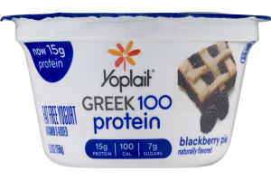 Yoplait Greek 100 Protein Fat Free Yogurt Blackberry Pie