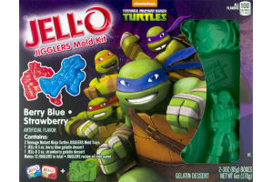 Jell-O Jigglers Mold Kit Nickelodeon Teenage Mutant Ninja Turtles Berry Blue Strawberry