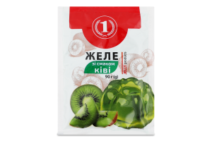 Желе со вкусом киви ТМ "1" м/у 90г