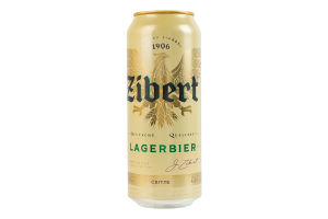 Пиво 0.5л 4.4% светлое пастеризованное Lagerbier Zibert ж/б