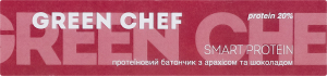 Батончик протеиновый с арахисом и шоколадом с подсластителями Smart protein Green Chef к/у 40г