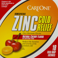 CareOne Zinc Cold Relief Lozenges Cherry Flavor - 18 CT
