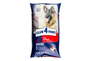 Корм сухий повнораційний для дорослих активних собак усіх порід Active Premium Club 4 Paws м/у 14кг