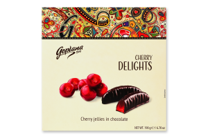 Мармелад жевательный со вкусом вишни в шоколаде Delights Goplana к/у 190г
