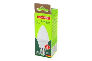 Лампа світлодіодна 8W E14 3000К Ecological Eurolamp 1шт
