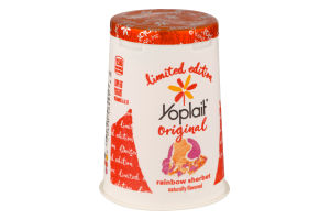Yoplait Original Low Fat Yogurt Rainbow Sherbet