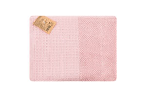 Рушник світло-кораловий махровий з вафельним бордюром 50*90см 450г/м2 ГМ Текстайл