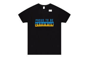 Футболка чол Roksana 1207 Proud to be Ukr чорний M