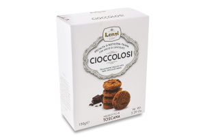 Печенье сдобное тосканское с какао и шоколадной крошкой Cioccolosi Lenzi к/у 150г
