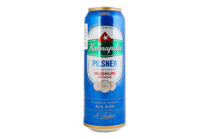Пиво 568мл 4.6% светлое фильтрованное пастеризованное Pilsner Kalnapilis ж/б
