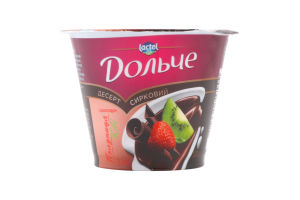 Десерт сирний 3.4% Полуниця-ківі-шоколад Дольче ст 200г