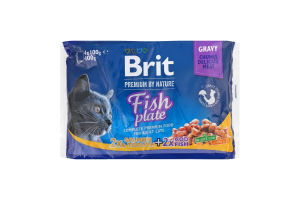 Корм Brit premium Fish plate 2х2 4*100г