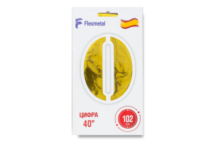 Кулька фольгована Цифра 0 синя 40" Весела витівка