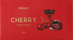 Конфеты шоколадные с вишней в алкоголе Cherry Pergale к/у 170г