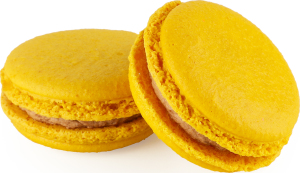 Тістечко Макарон Молочний шоколад банан