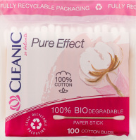 Палички ватні Пур Ефект 100шт п/е Клінік