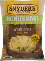 Snyder's of Hanover Whole Grain Tortilla Chips Bonus Bag!