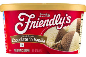 Friendly's Premium Ice Cream Chocolate 'n Vanilla