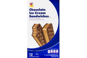 Ahold Chocolate Ice Cream Sandwiches - 12 CT