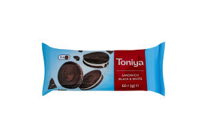 Печиво цукрове Sandwich Black&White Toniya м/у 60г