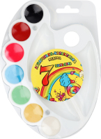 Фарби акварельні медові на палітрі набір з 7 кольорів без пензлика Тетрада 1шт