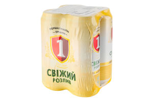 Пиво 4х500мл 4.2% светлое фильтрованное пастеризованное Свежий разлив Перша приватна броварня м/у