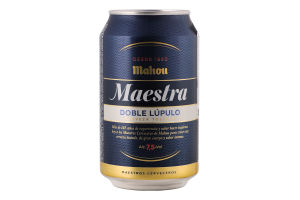 Пиво 330мл 7.5% світле фільтроване пастеризоване Maestra Mahou з/б