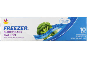 Ahold Freezer Slider Bags Gallon - 10 CT