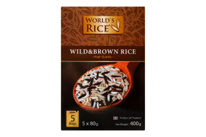 Смесь риса в пакетиках Wild&Brown World's Rice к/у 5х80г