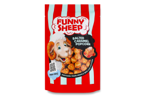 Попкорн у карамелі з морською сіллю Funny Sheep д/п 120г