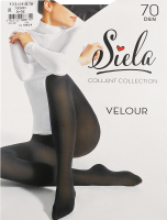 Колготи жіночі Велюр неро 70ден р.3 Сіела