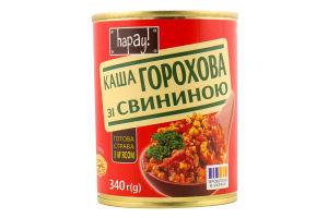 Каша гороховая со свининой Эконом hapay! ж/б 340г