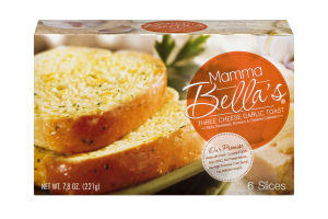 Mamma Bella's Three Cheese Garlic Toast - 6 CT