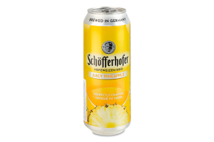 Суміш пива з соком 0.5л 2.5% Соковитий ананас Schofferhofer