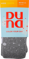 Колготки дитячі сірі махра з малюнком р.98-104 Duna