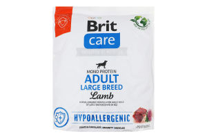 Корм сухий повнораціонний для дорослих собак Lamb Hypoallergenic Adult Large Breed Care Brit 1кг