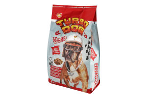 Корм сухий повнораціонний для дорослих собак зі смаком яловичини Turbo Dog м/у 3кг